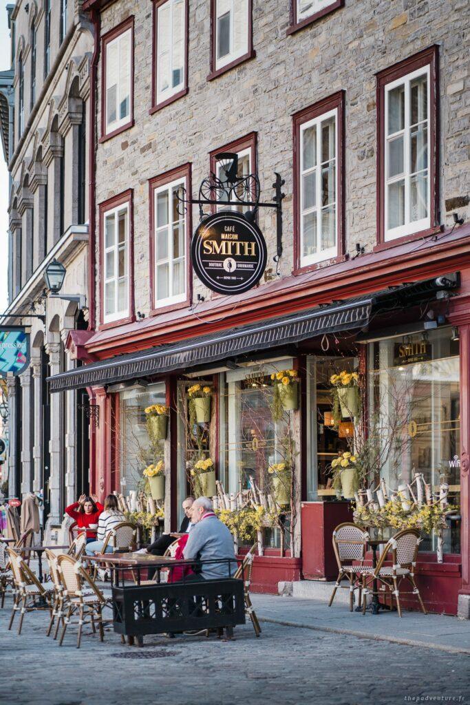 Café Smith dans le vieux Québec