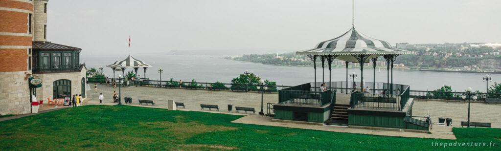 La terrasse Dufferin vue imprenable sur le Saint Laurent