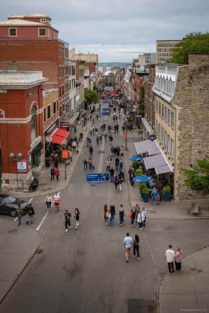 La rue Saint-jean dans le vieux Québec