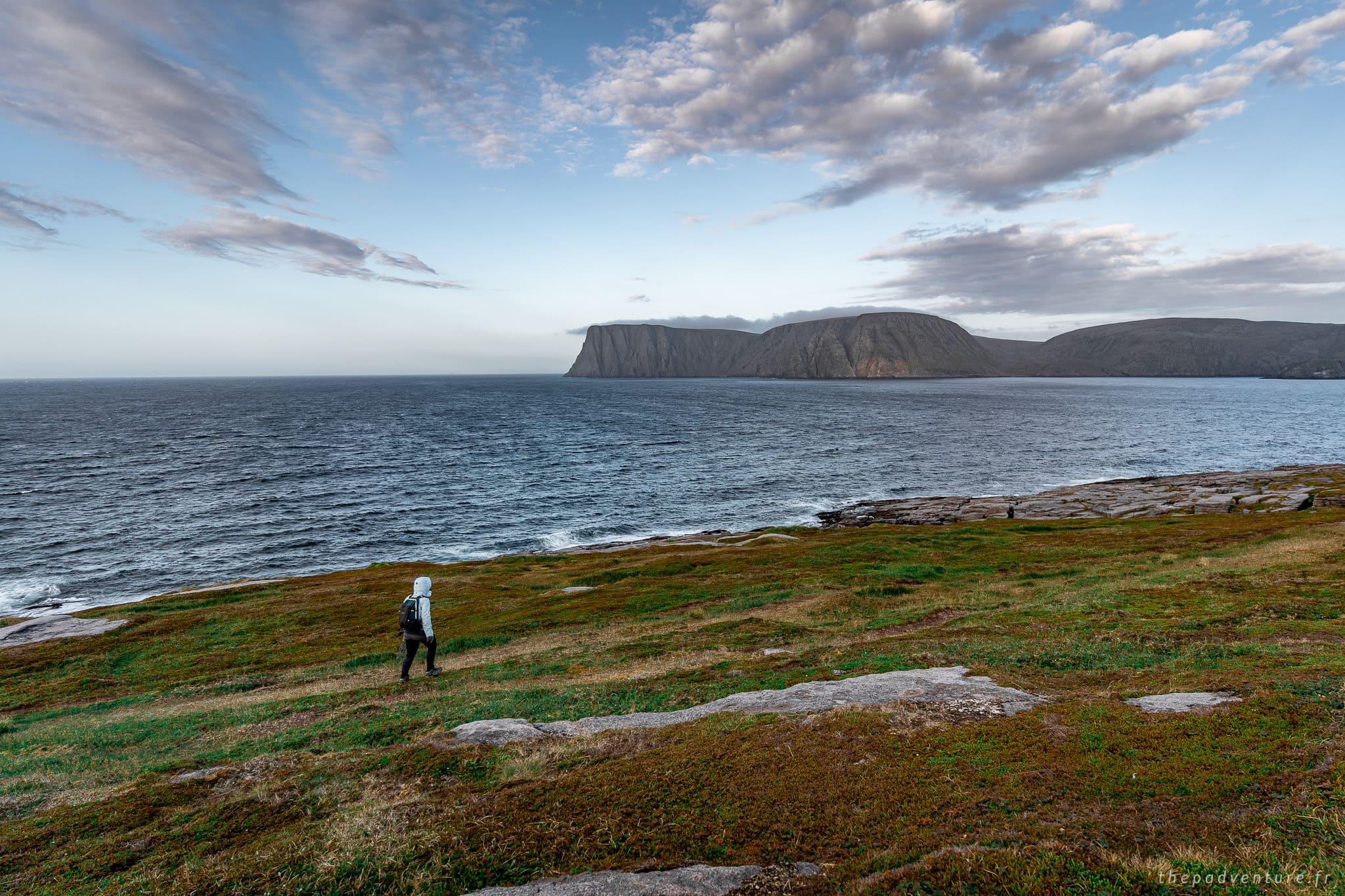 vue de la falaise du cap nord depuis  Knivskjellodden