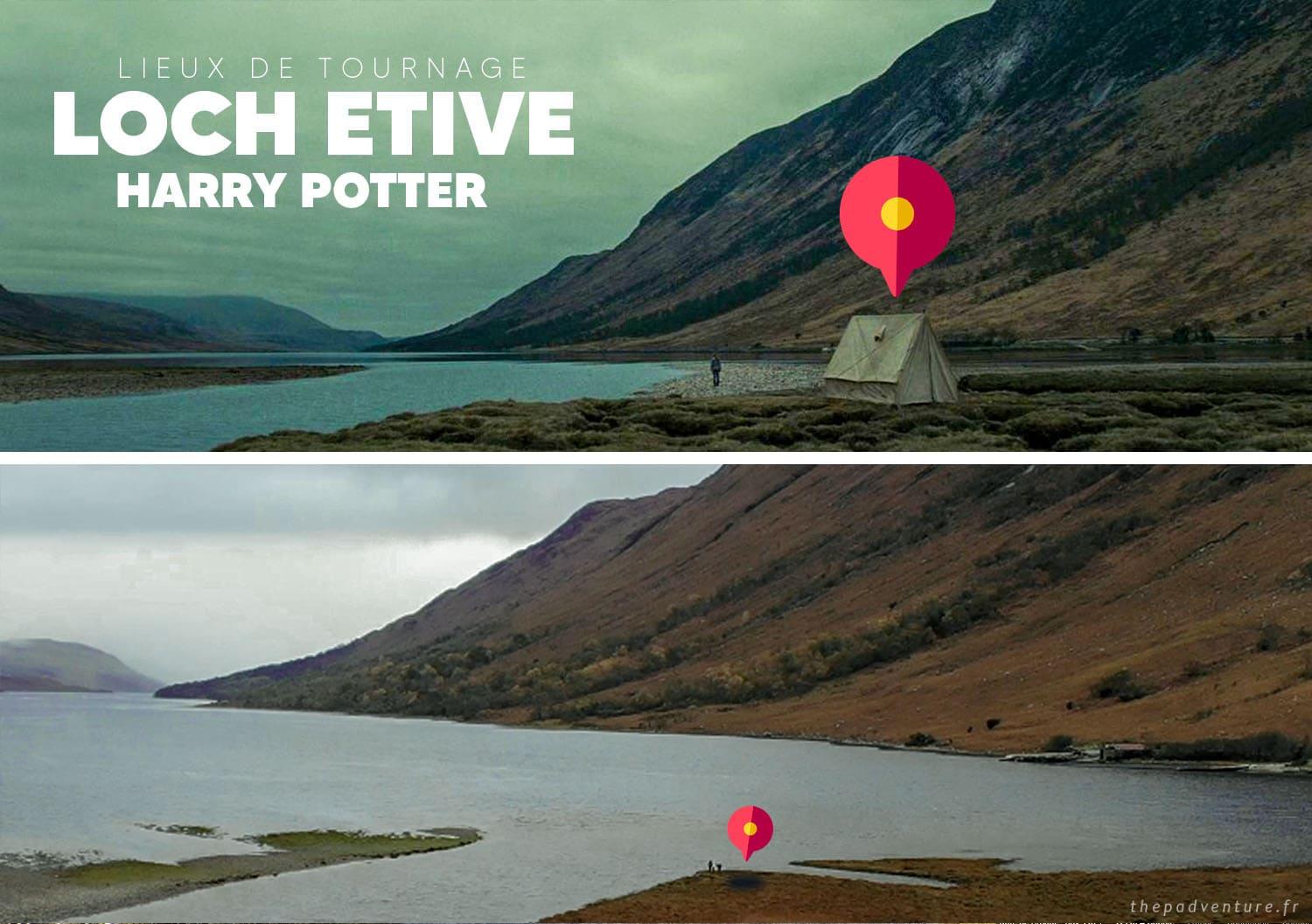 Le Loch Etive comparé au lac dans Harry potter et les reliques de la mort