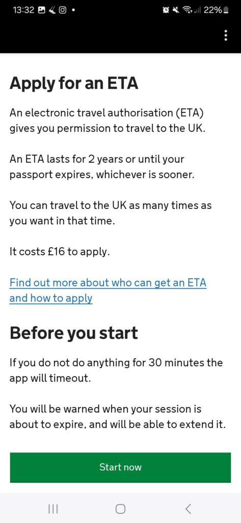 Comment faire la demande ETA pour le royaume uni 2025 2026