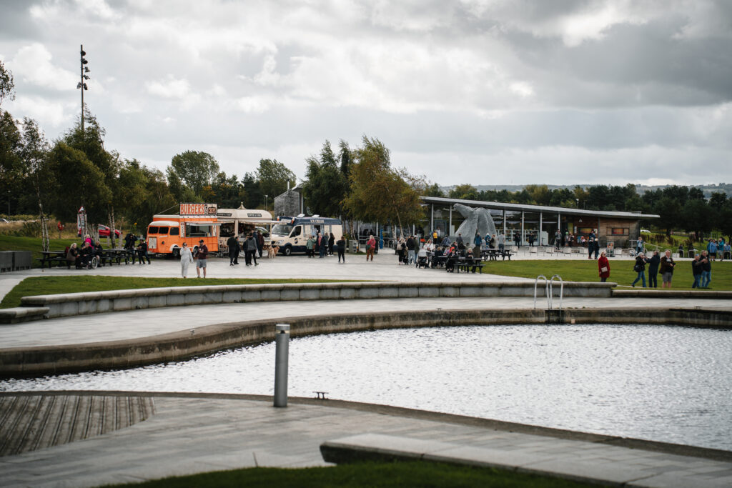 Food truck  The Kelpies à Falkirk en Écosse
